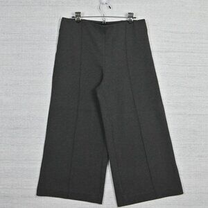 Chico's 2R Formal Wide Leg High Rise Elastic Waste Cropped Pleated Trousers 12R